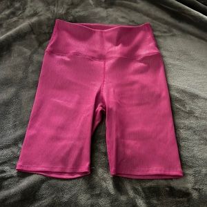 Carbon38 Pink Metallic Biker Shorts